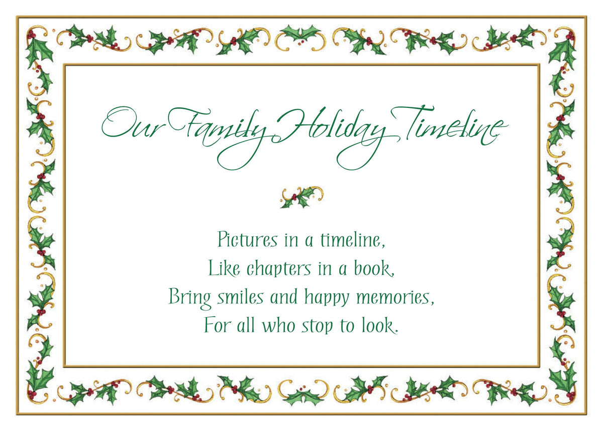 Front of the holiday timeline.