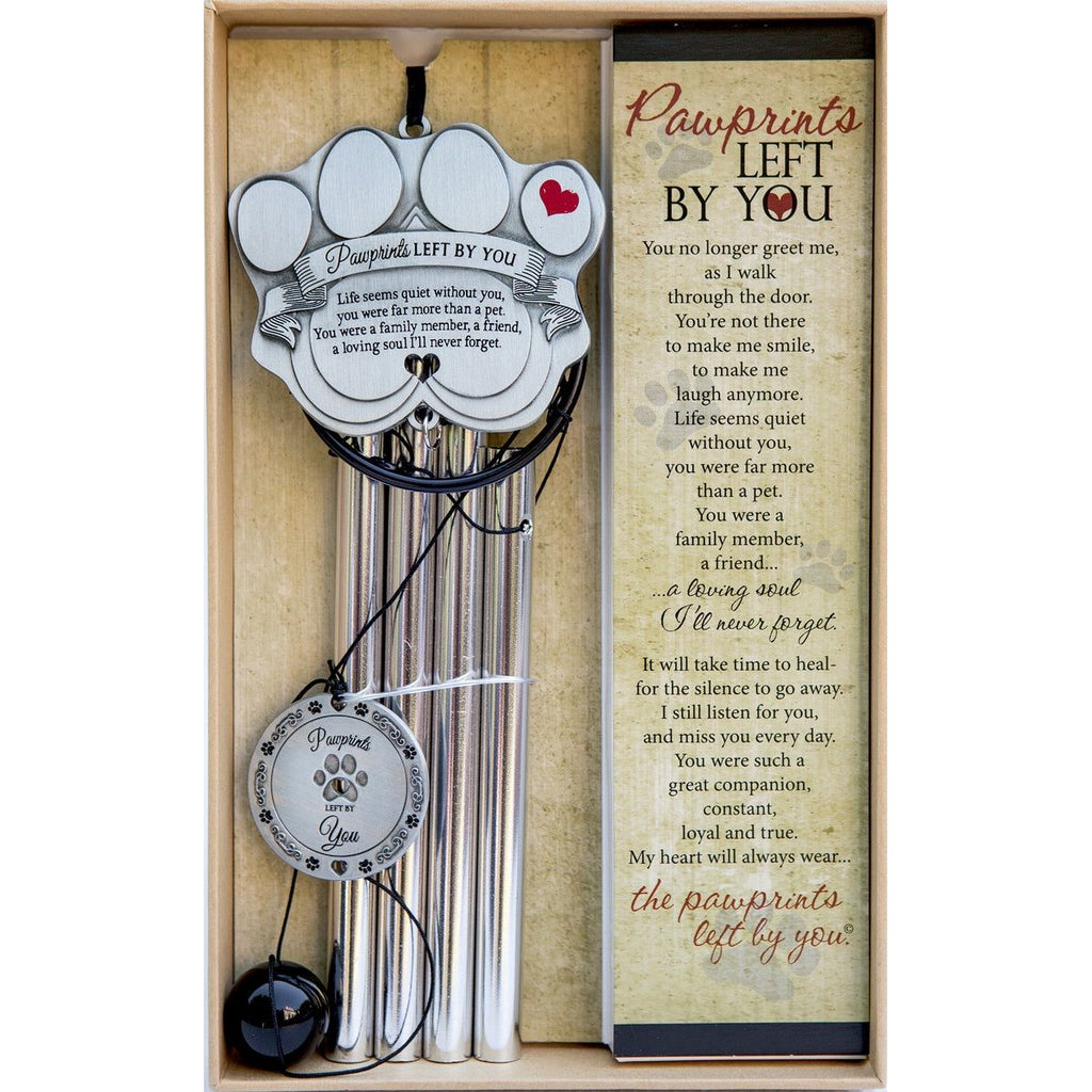 Personalized Pet Memorial Wind Chime,Loss of Dog Wind Chimes Outdoor,30 Inches Paw Print Sympathy Gift to Remember a Dog,Cat,or outlets Other Pet